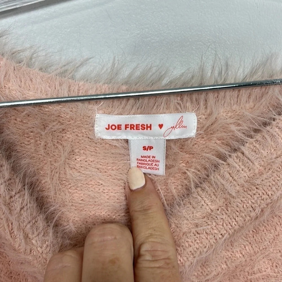 JOE Fresh x Jillian Harris colab pink eyelash sweater small tori sweater - Picture 3 of 4